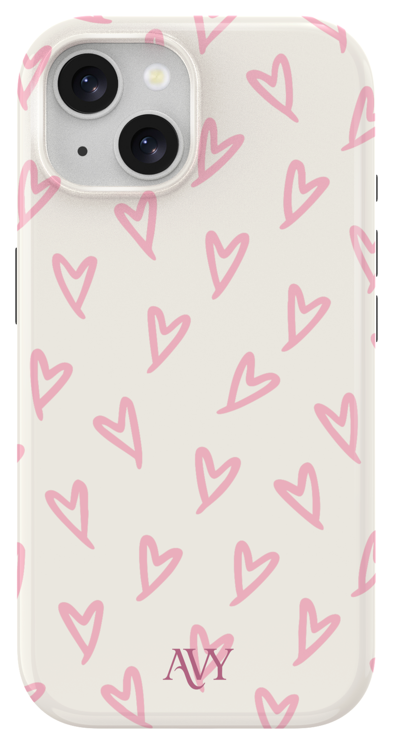 AVY Apple iPhone 13 / 14 MagSafe Hoesje met Koord 30CM Lovely Hearts afbeelding 12