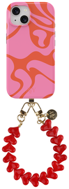 AVY Apple iPhone 13 / 14 MagSafe Hoesje met Koord 30CM Rose Hearts