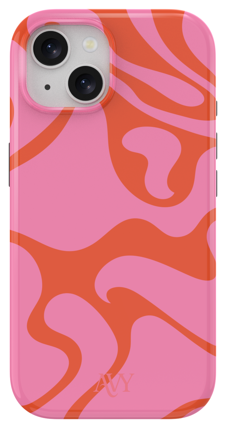 AVY Apple iPhone 13 / 14 MagSafe Hoesje met Koord 32CM Rosé Twist afbeelding 11