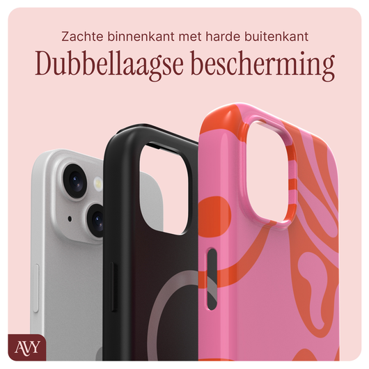 AVY Apple iPhone 13 / 14 MagSafe Hoesje met Koord 32CM Rosé Twist afbeelding 8