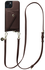 AVY Apple iPhone 13 / 14 Bruin Leren Hoesje met Wallet & Koord Long Leather afbeelding 1