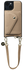 AVY Apple iPhone 13 / 14 Beige Leren Hoesje met Wallet & Koord Short Leather