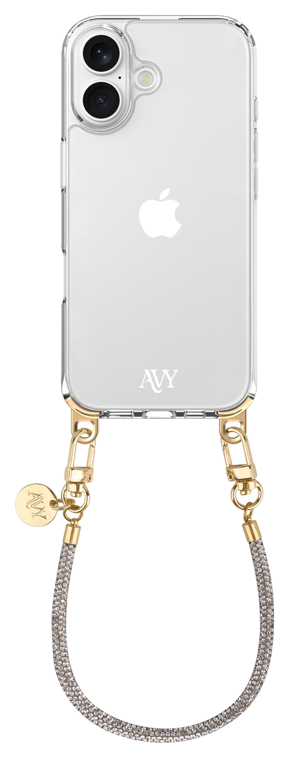 AVY Apple iPhone 14 Pro Hoesje met Koord & MagSafe 30CM Silver Spark afbeelding 8