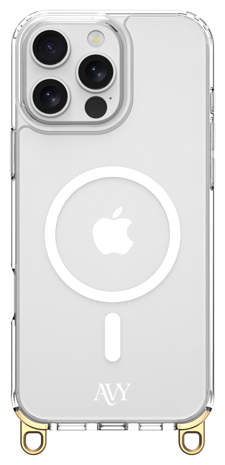 AVY Apple iPhone 14 Pro Hoesje met Koord & MagSafe 30CM Silver Spark afbeelding 9