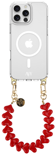 AVY Apple iPhone 14 Pro Hoesje met Koord & MagSafe 30CM Cupid Red afbeelding 1