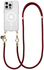 AVY Apple iPhone 14 Pro Hoesje met Koord & MagSafe 130CM Tressé Red
