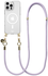 AVY Apple iPhone 14 Pro Hoesje met Koord & MagSafe 130CM Tressé Purple