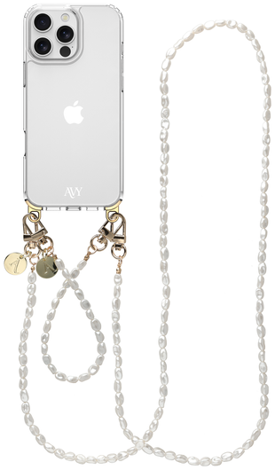 AVY Apple iPhone 14 Pro Hoesje met Koord & MagSafe Set Perla Chic afbeelding 1
