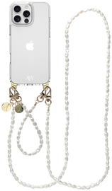 AVY Apple iPhone 14 Pro Hoesje met Koord & MagSafe Set Perla Chic