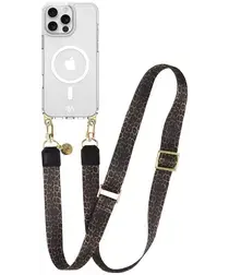 AVY Apple iPhone 14 Pro Hoesje met Koord & MagSafe 130CM Panthera Chic afbeelding