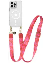 AVY Apple iPhone 14 Pro Hoesje met Koord & MagSafe 130CM Rosé Twist afbeelding