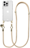 AVY Apple iPhone 14 Pro Hoesje Met Koord 130CM Tressé Beige afbeelding 1