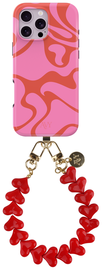 AVY Apple iPhone 14 Pro MagSafe Hoesje met Koord 30CM Rose Hearts