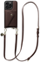 AVY Apple iPhone 14 Pro Bruin Leren Hoesje met Wallet & Koord Long Leather