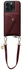 AVY Apple iPhone 14 Pro Burgundy Leren Hoesje met Wallet & Koord Short Leather afbeelding 1