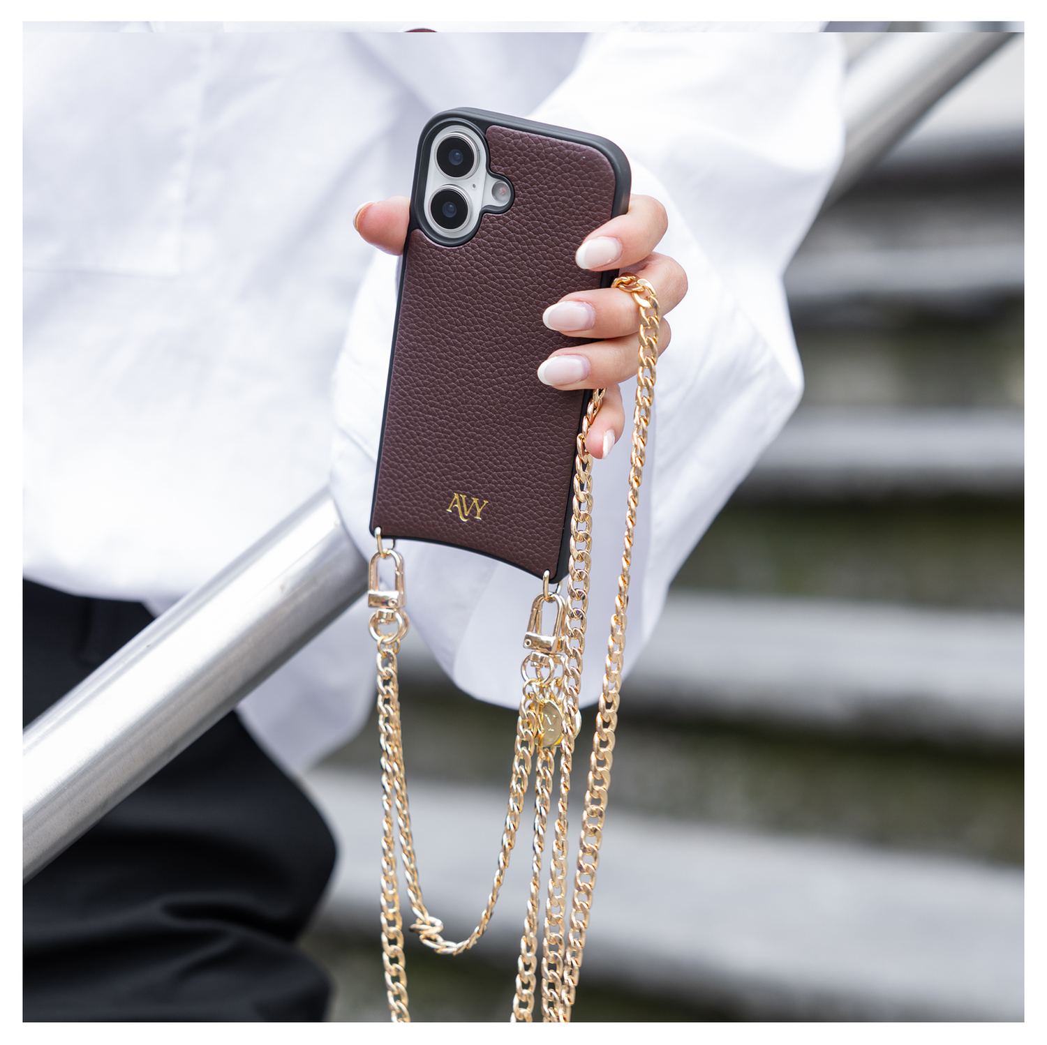 AVY Apple iPhone Air Hoesje met Koord & MagSafe 30CM Aurum Lien afbeelding 3