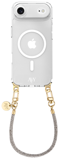 AVY Apple iPhone Air Hoesje met Koord & MagSafe 30CM Silver Spark afbeelding 1