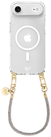 AVY Apple iPhone Air Hoesje met Koord & MagSafe 30CM Silver Spark afbeelding