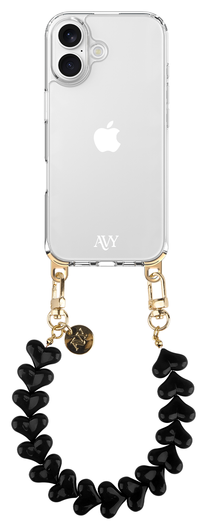 AVY Apple iPhone Air Hoesje met Koord & MagSafe 30CM Cupid Black afbeelding 17