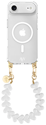 AVY Apple iPhone Air Hoesje met Koord & MagSafe 30CM Cupid White afbeelding 1