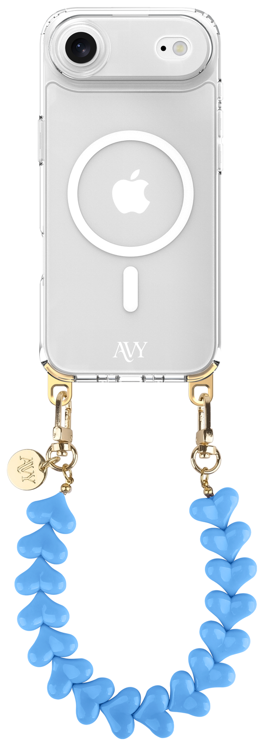 AVY Apple iPhone Air Hoesje met Koord & MagSafe 30CM Cupid Blue afbeelding 1