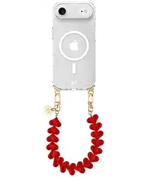 AVY Apple iPhone Air Hoesje met Koord & MagSafe 30CM Cupid Clear Red afbeelding