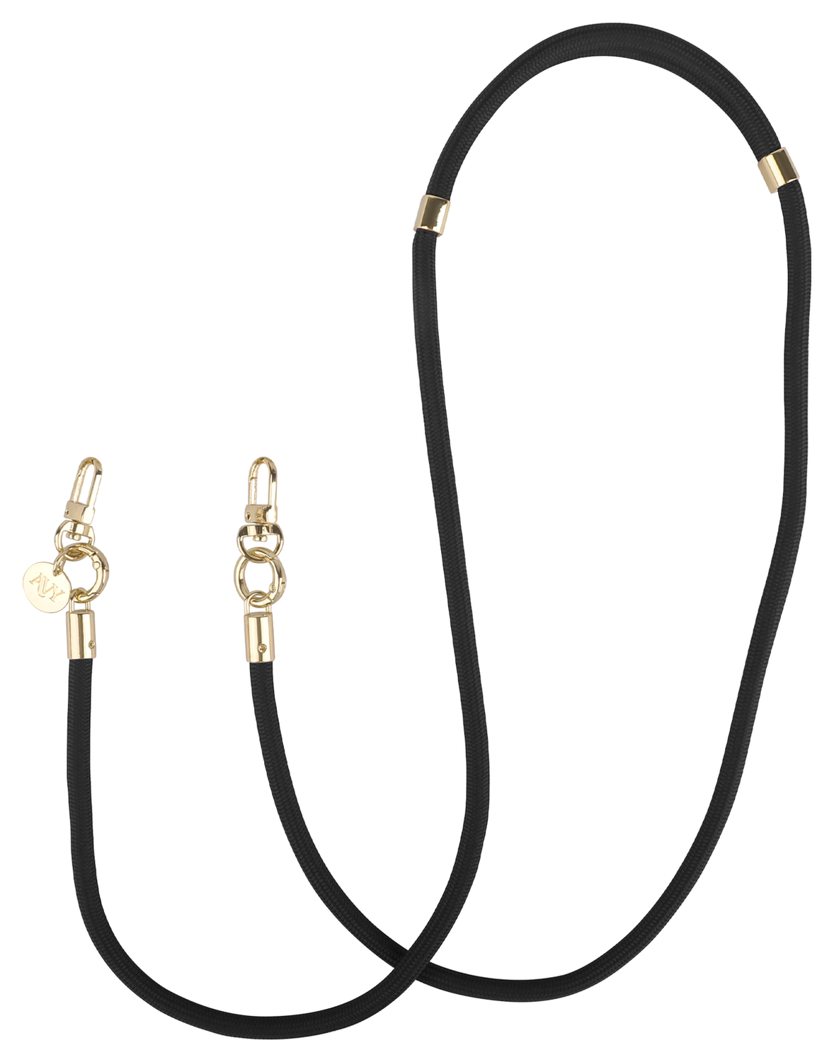 AVY Apple iPhone Air Hoesje met Koord & MagSafe 130CM Tressé Black afbeelding 9