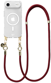 AVY Apple iPhone Air Hoesje met Koord & MagSafe 130CM Tressé Red afbeelding