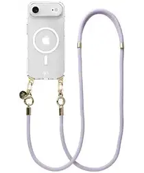 AVY Apple iPhone Air Hoesje met Koord & MagSafe 130CM Tressé Purple afbeelding