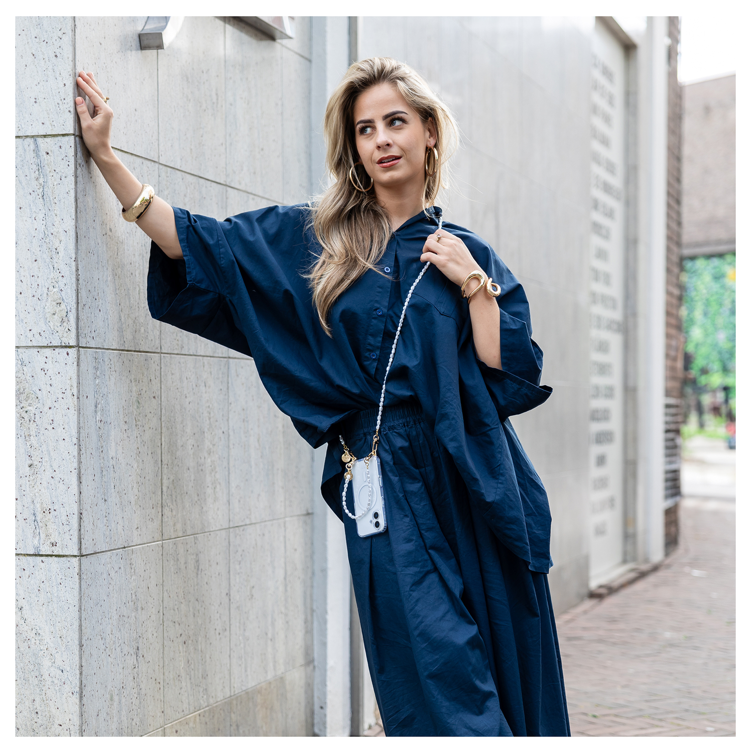 AVY Apple iPhone Air Hoesje met Koord & MagSafe 120CM Perla Chic Long afbeelding 5