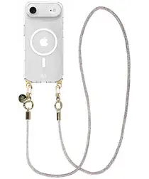 AVY Apple iPhone Air Hoesje met Koord & MagSafe 120CM Silver Spark Long afbeelding