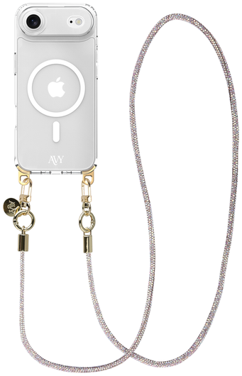 AVY Apple iPhone Air Hoesje met Koord & MagSafe 120CM Silver Spark Long afbeelding 1