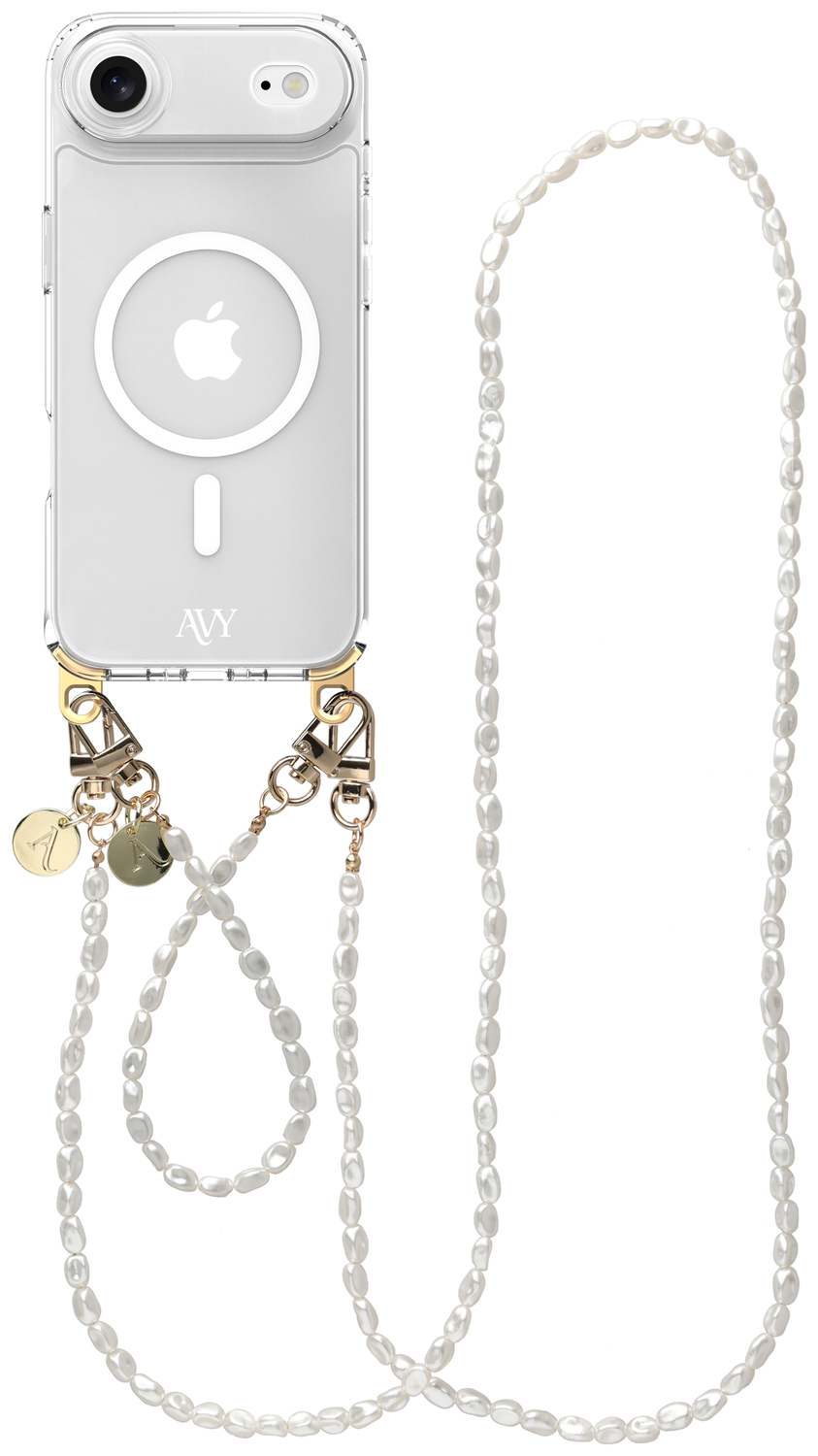 AVY Apple iPhone Air Hoesje met Koord & MagSafe Set Perla Chic afbeelding 1