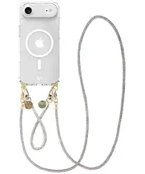 AVY Apple iPhone Air Hoesje met Koord & MagSafe Set Silver Spark afbeelding