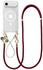 AVY Apple iPhone Air Hoesje met Koord & MagSafe Set Pearl & Rope Burgundy