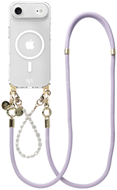 AVY Apple iPhone Air Hoesje met Koord & MagSafe Set Pearl & Rope Purple