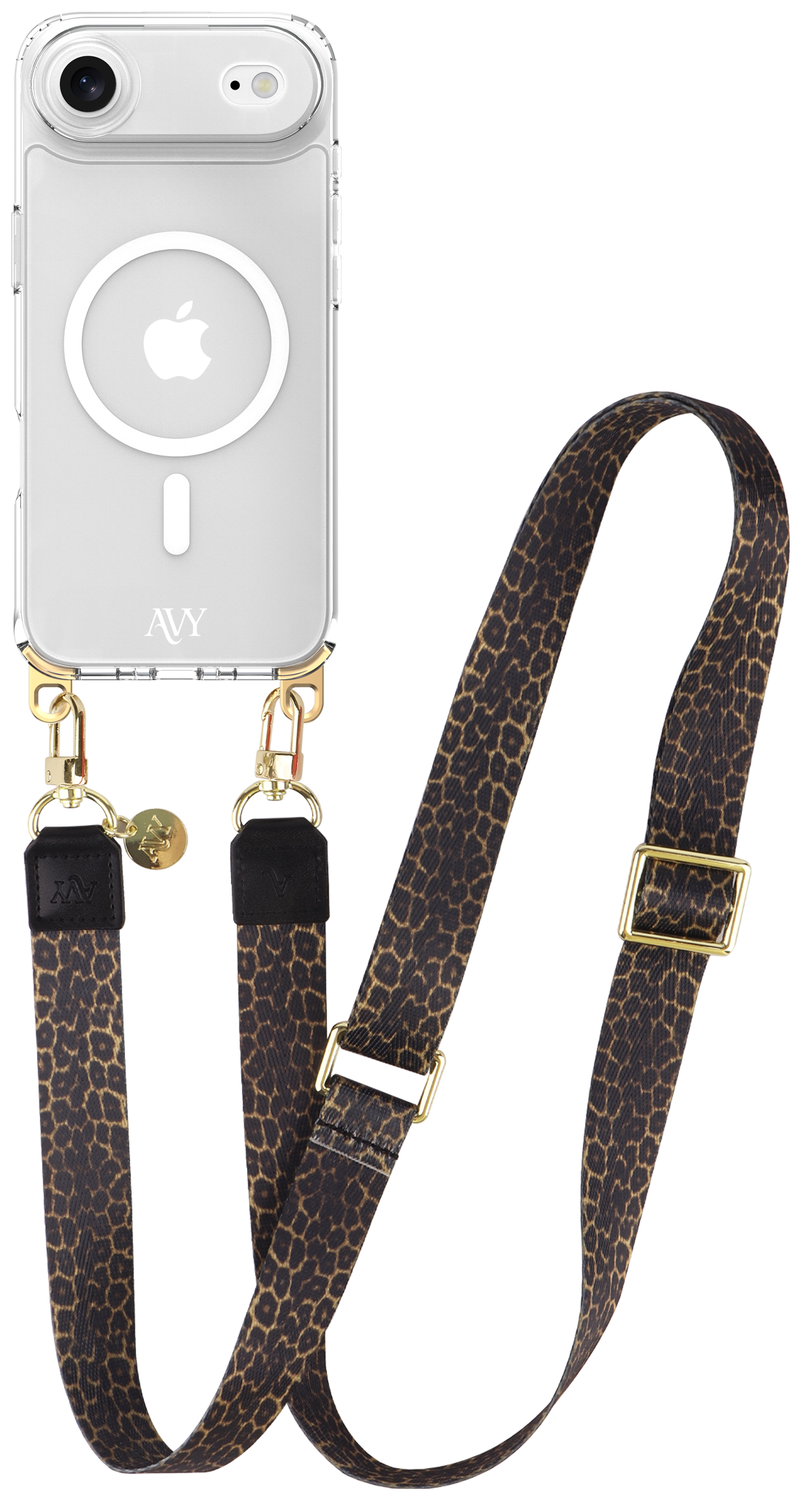 AVY Apple iPhone Air Hoesje met Koord & MagSafe 130CM Panthera Chic afbeelding 1