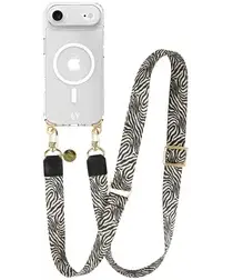 AVY Apple iPhone Air Hoesje met Koord & MagSafe 130CM Serengeti Zebra afbeelding