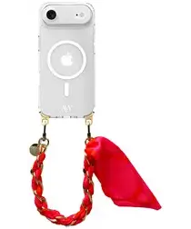AVY Apple iPhone Air Hoesje met Koord & MagSafe 32CM Rosé Twist afbeelding