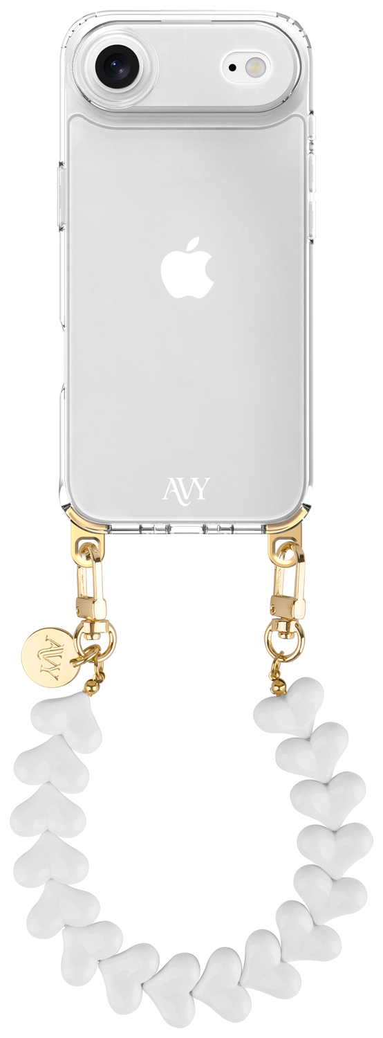AVY Apple iPhone Air Hoesje Met Koord 30CM Cupid White afbeelding 1