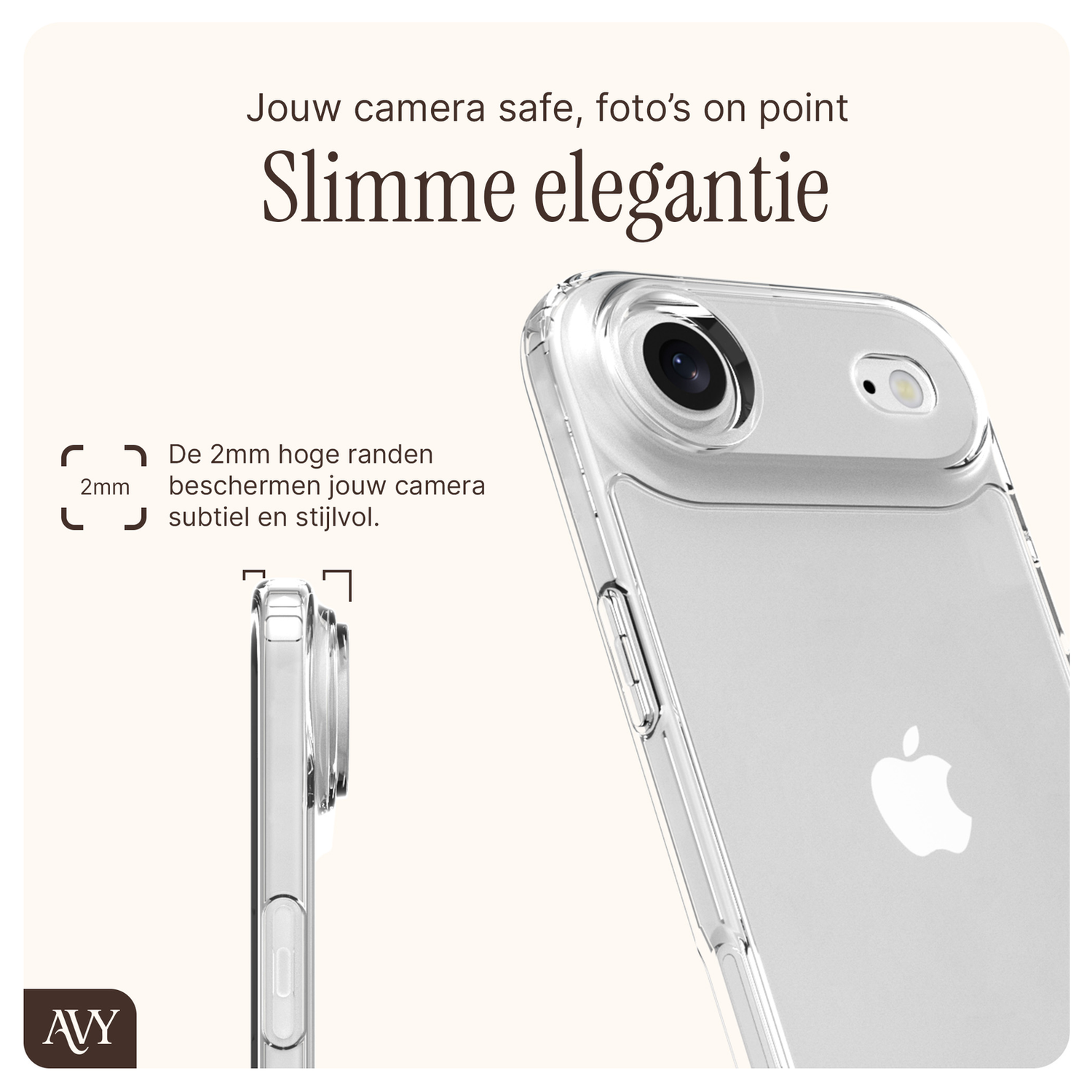 AVY Apple iPhone Air Hoesje Met Koord 30CM Cupid White afbeelding 8
