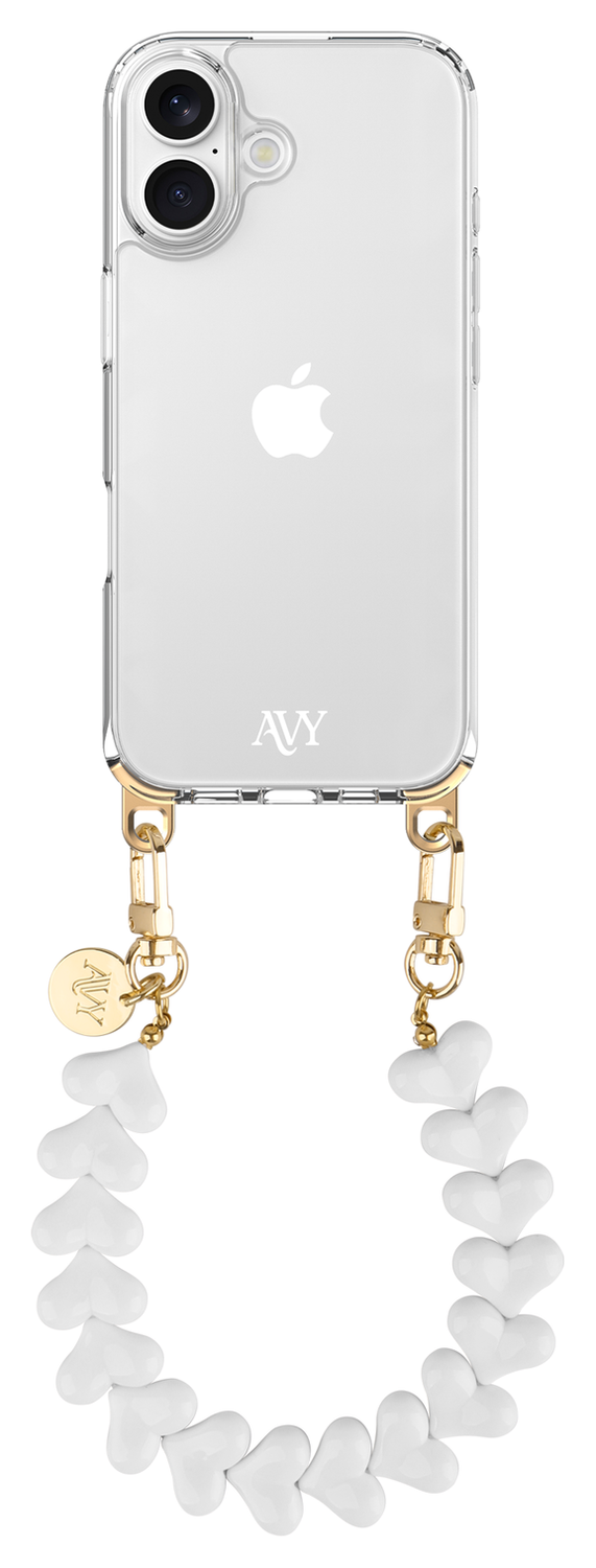 AVY Apple iPhone Air Hoesje Met Koord 30CM Cupid White afbeelding 9
