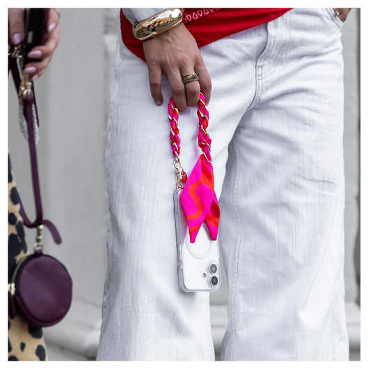 AVY Apple iPhone Air Hoesje Met Koord 32CM Rosé Twist afbeelding 2
