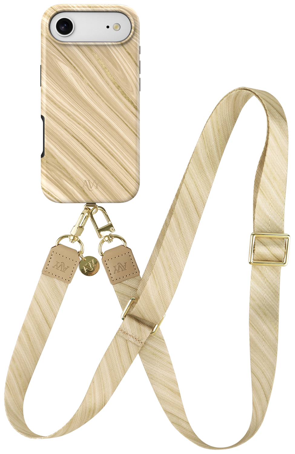 AVY Apple iPhone Air MagSafe Hoesje met Koord 130CM Aurum Gold afbeelding 1