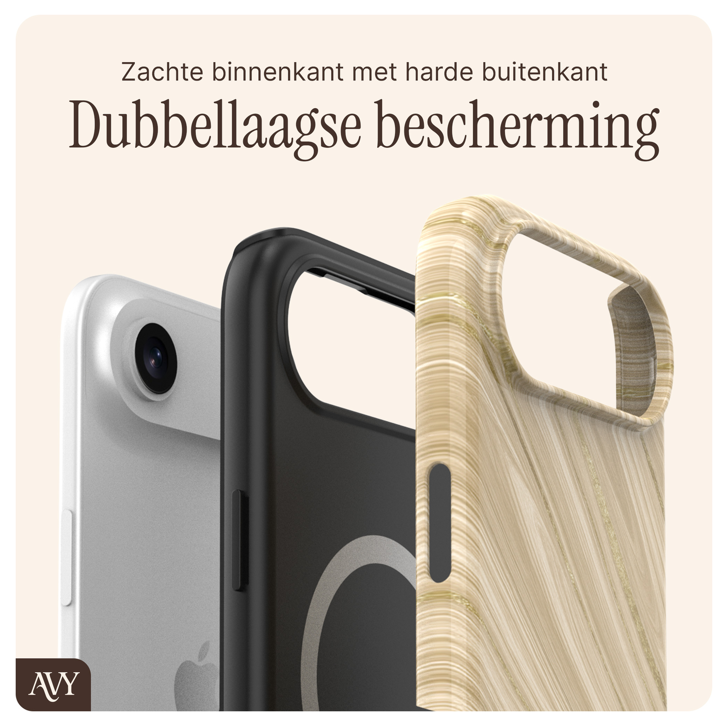 AVY Apple iPhone Air MagSafe Hoesje met Koord 32CM Aurum Gold afbeelding 7