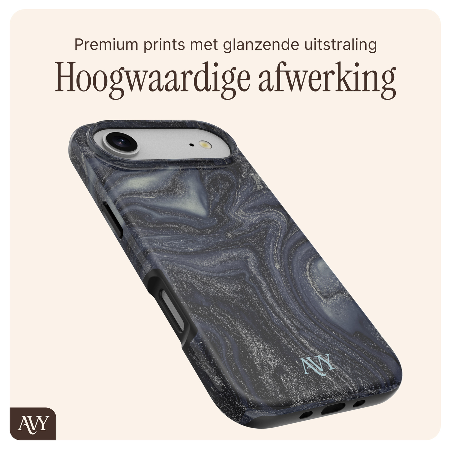 AVY Apple iPhone Air MagSafe Hoesje met Koord 30CM Marmer Hearts afbeelding 8