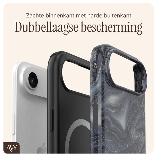 AVY Apple iPhone Air MagSafe Hoesje met Koord 30CM Marmer Hearts afbeelding 6