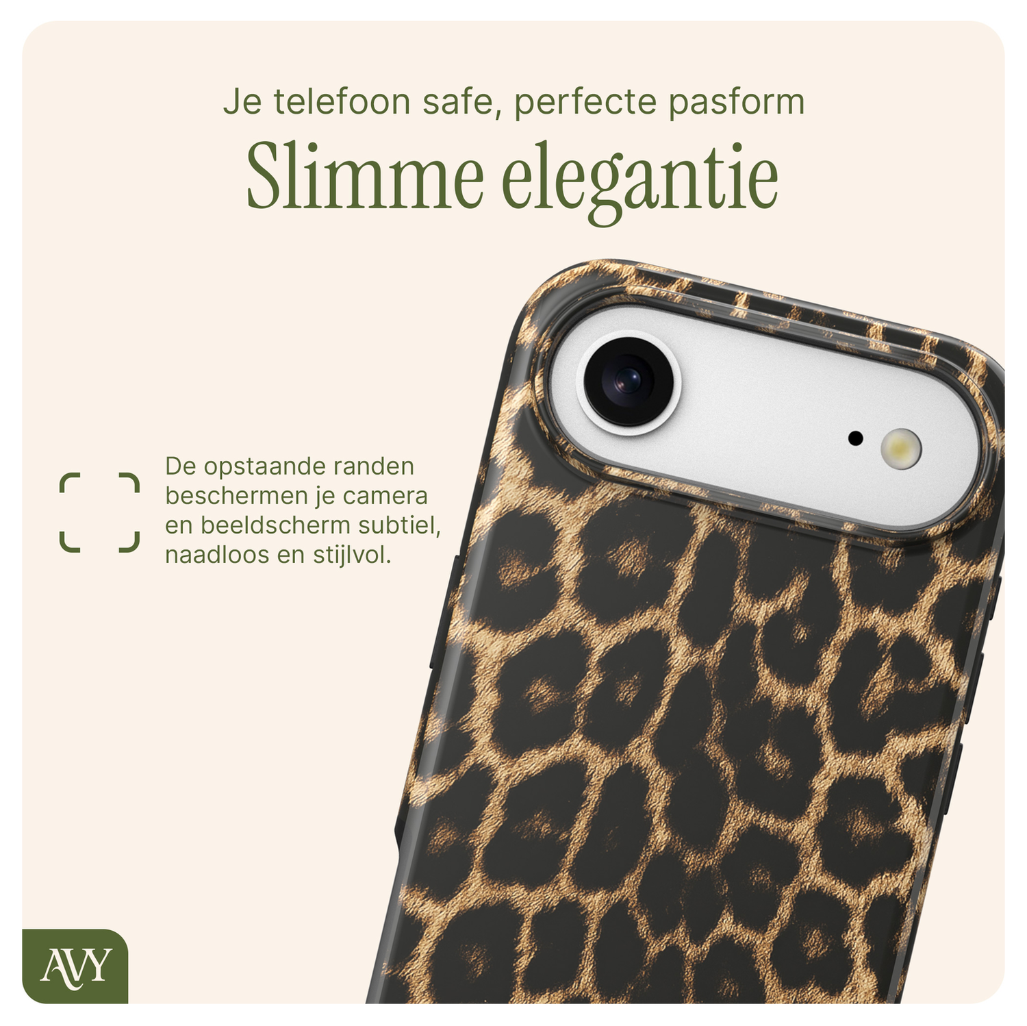 AVY Apple iPhone Air MagSafe Hoesje met Koord 30CM Panther Hearts afbeelding 11