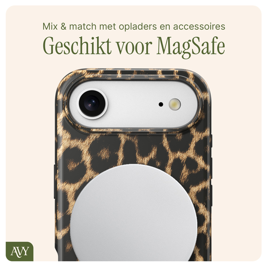 AVY Apple iPhone Air MagSafe Hoesje met Koord 30CM Panther Hearts afbeelding 8