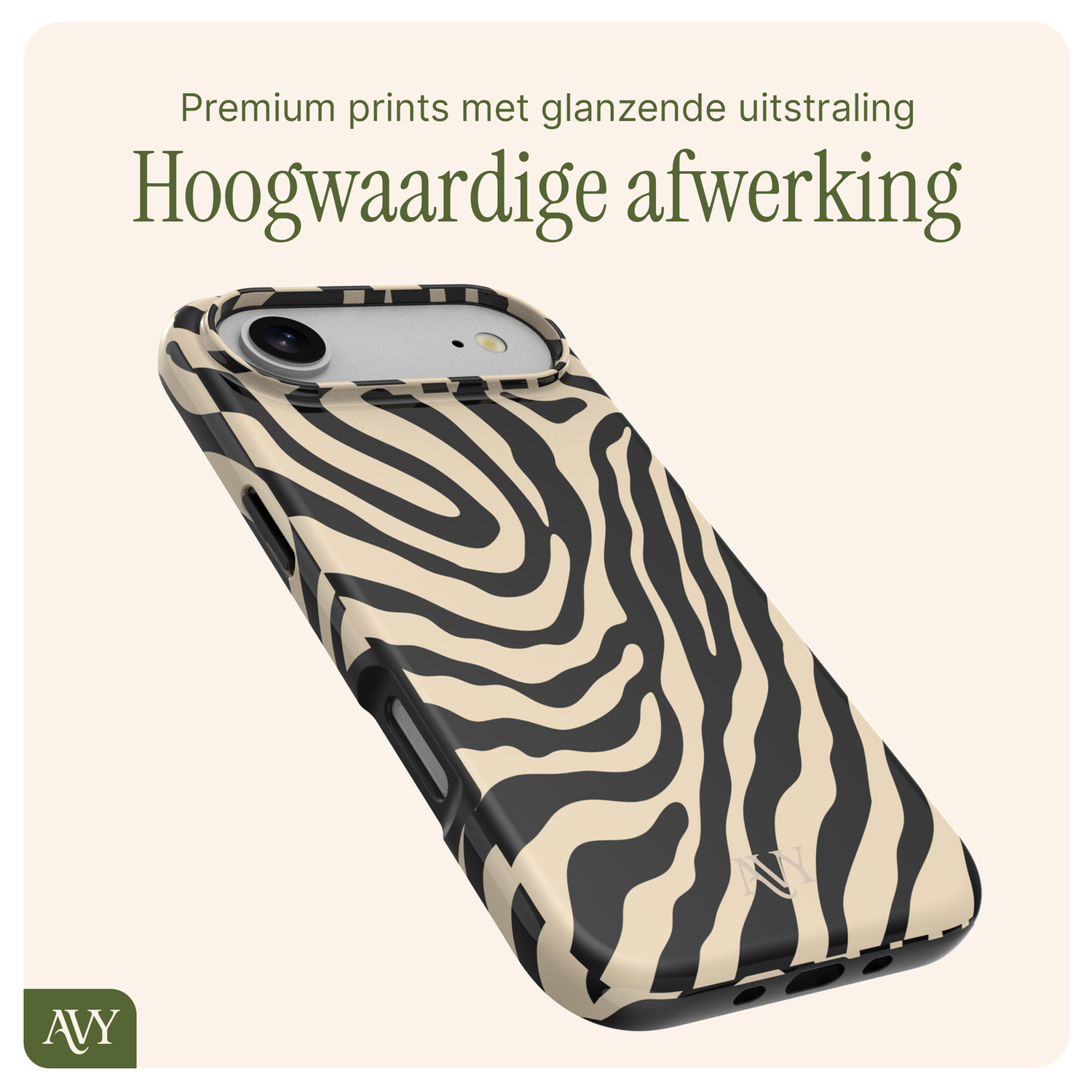 AVY Apple iPhone Air MagSafe Hoesje met Koord 30CM Zebra Hearts afbeelding 9